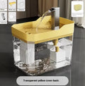 Clear Pet Water Fountain for Cats with Circulating Pump, Self-Cleaning Filter, and Overheat Safety